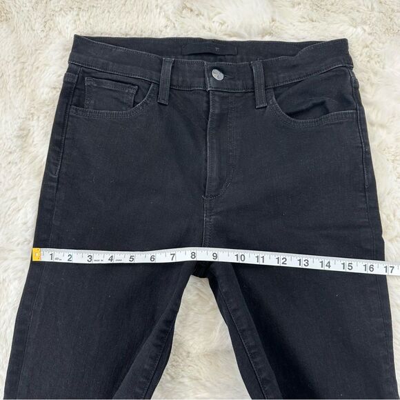 Joe's Jeans Black The Charlie High Rise Skinny Ankle Raw Hem Jean, 29 - Picture 5 of 10